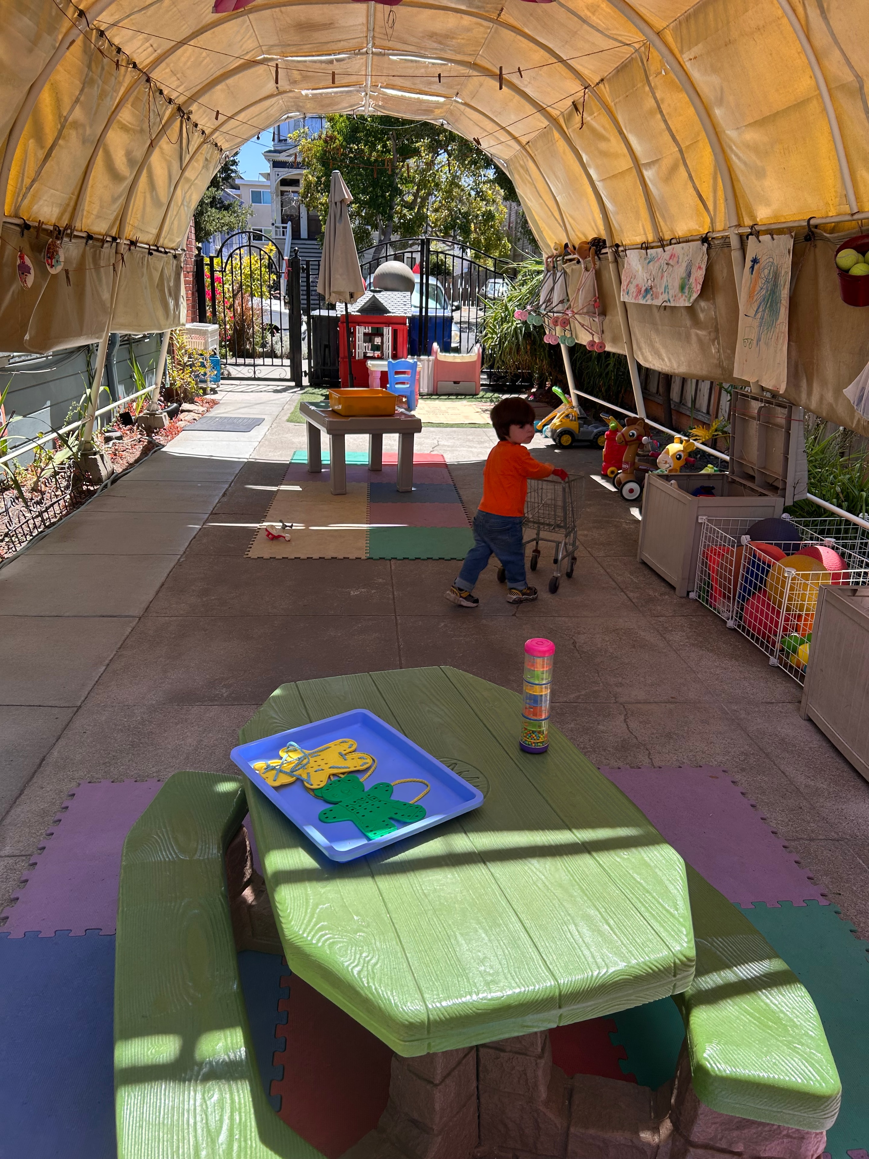 Children playing outdoors at Little Crumbles